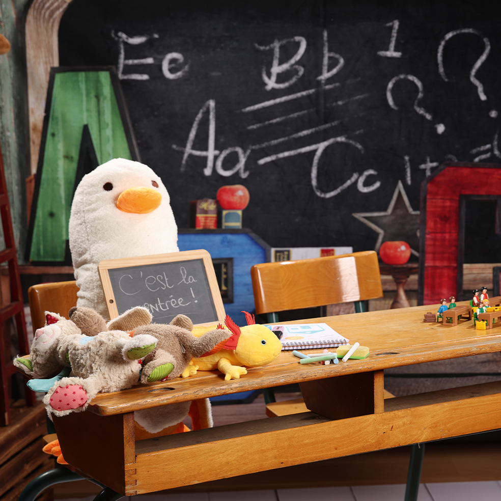 "Vive la rentrée" scolaire décors studio photo style seloncourt séance famille photo cadeau